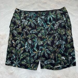 Tommy Bahama Swim Trunks Island Active Palm Tree Tropical Print Men’s size XL